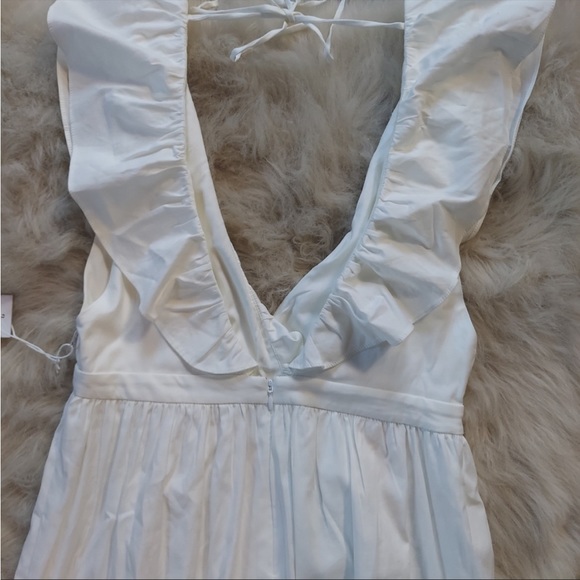 Reformation NWT Fairfield White Ruffle Maxi Dress size 0 - Picture 8 of 13